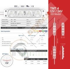 TMT MİDİ 4 LED MODÜL 2.4W 12V