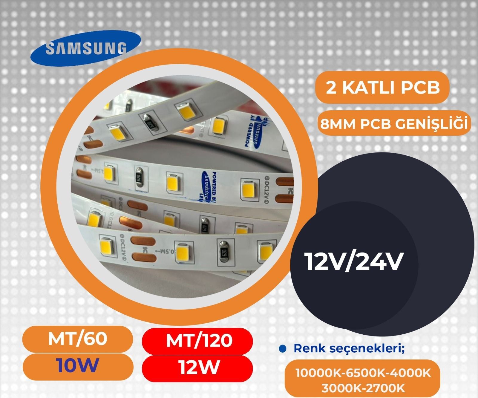 SAMSUNG 60LED 10W İÇ MEKAN ŞERİT LED