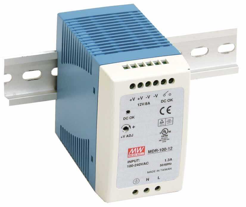 Mean Well MDR-100-24 96W 24V 4A Ray Montaj