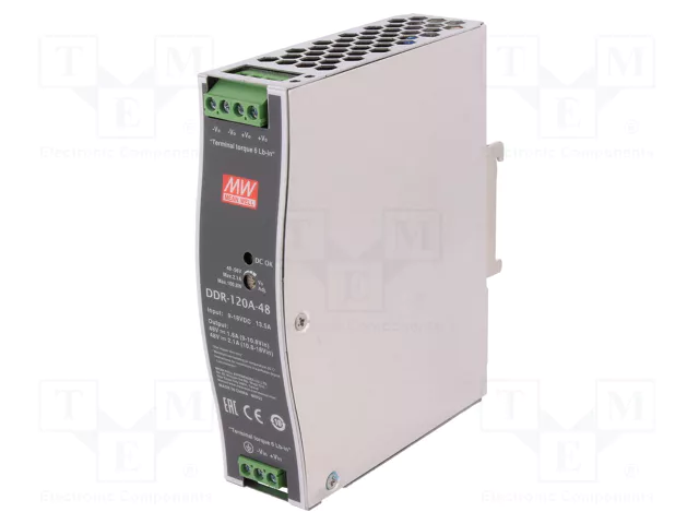 Mean Well DDR-120A-24 100.8W DIN Ray Sistem Yalıtılmış DC/DC Dönüştürücü