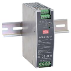 Mean Well DDR-240D-224 24V DC 10A Ultra İnce Endüstriyel DIN Ray Dönüştürücü