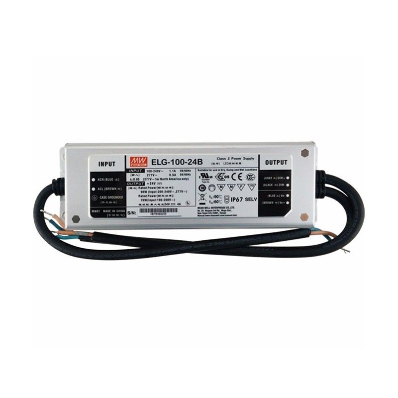 Mean Well ELG-100-C1400 72V DC 1.4A PFCli AC-DC Tek Çıkışlı Led Sürücü