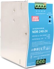 Mean Well NDR-240-24, 24VDC 10A Ray Montaj Güç Kaynağı