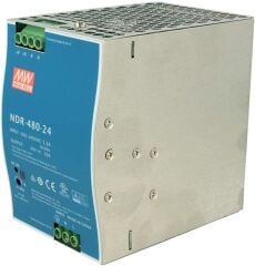 Mean Well NDR-480-24, 24VDC 20.0A Ray Montaj Güç Kaynağı