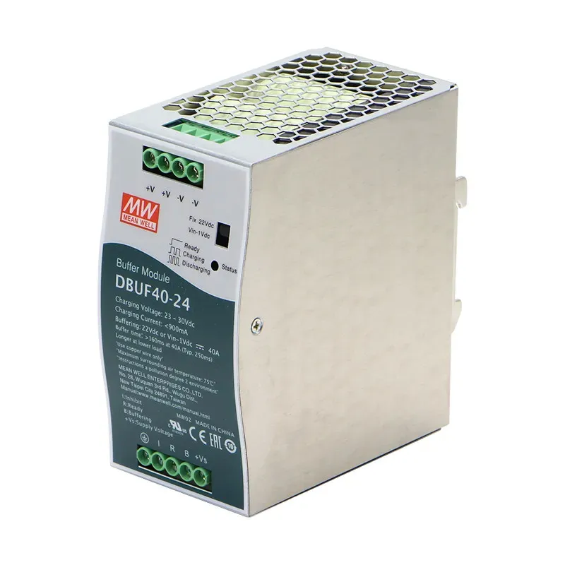 Mean Well DBUF40-24, 24VDC 40A Ray Montaj Buffer Modül