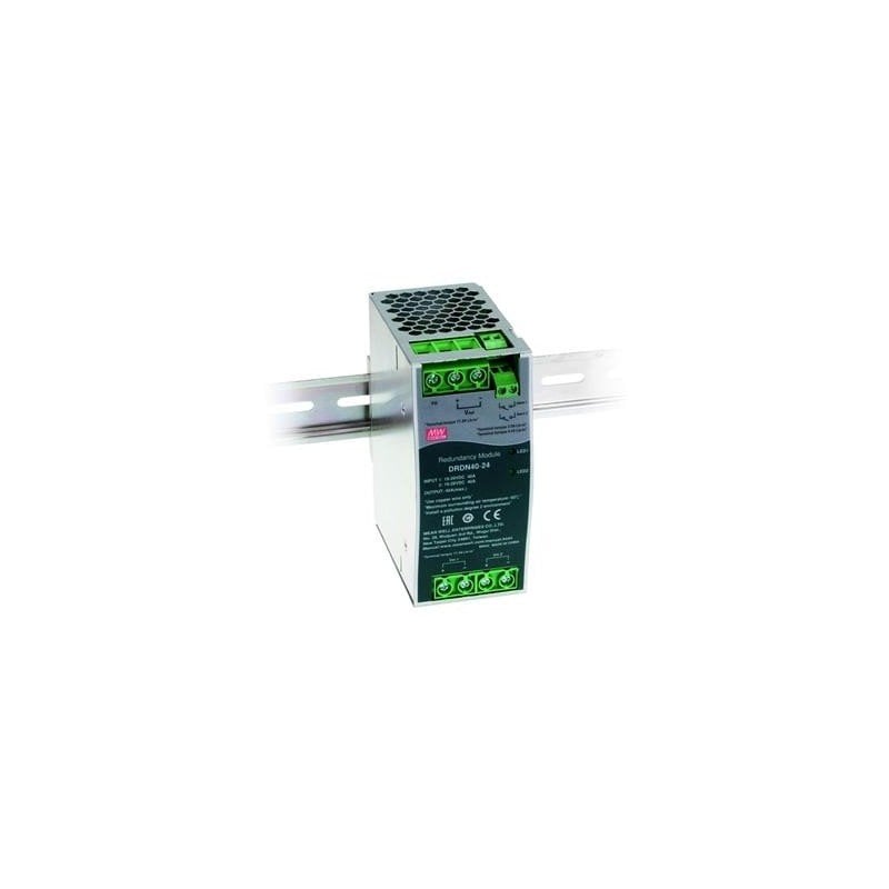 Mean Well DRDN40-48, 48VDC 40A Yedekleme Modülü, Ray Montaj